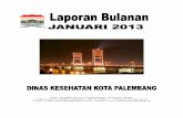 Jalan. Merdeka Nomor 72 Palembang - Sumatera Selatan ... · DAFTAR ISI I Pengembangan SDM 1.1 Jumlah Kunjungan pasien di puskesmas dan puskesmas pembantu kota Palembang Januari 2013