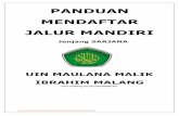 PANDUAN MENDAFTAR JALUR MANDIRI by Panitia PMB UIN MAULANA MALIK IBRAHIM MALANG 2018 PANDUAN MENDAFTAR