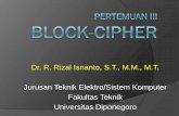 Dr. R. Rizal Isnanto, S.T., M.M., M.T. Jurusan Teknik ...rizal.blog.undip.ac.id/files/2009/09/4_Block-Cipher-20151.pdf · 1. Antrian diisi dengan IV (initialization vector). 2. Dekripsikan