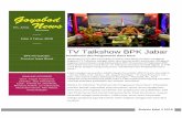TV Talkshow BPK Jabar - bandung.bpk.go.idbandung.bpk.go.id/files/2019/05/Goyobod-Edisi-3-2018-nett.pdf · “hijrah bersama keluarga” andung (19/12), Salah satu rangkaian kegiatan