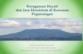 Keragaman Hayati dan Jasa Ekosistem di Kawasan Pegunungan · PENDAHULUAN • Indonesia sebagai negara yang memiliki keragaman hayati tinggi saat ini harus berpacu untuk mengungkap