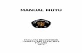 Manual Mutu - fk.ub.ac.id · itu, Manual Mutu ini menjadi panduan penerapan Sistem Manajemen Mutu (SMM) yang sesuai dengan standar ISO 9001:2008 dan bagian dari Sistem Manajemen Mutu
