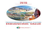 TRANSFORMING BUSINESS CULTURE ENHANCING VALUE - …Report+Pelindo+1+Tahun+2016.pdf · inisiatif, kebijakan, dan langkah-langkah strategis untuk mengoptimalkan pasar dalam negeri,