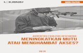 mini paper lokataru foundation · Rumah sakit Mata Masyarakat di Makassar sampai akhir Juni 2019 belum terakreditasi sebagaimana tertulis dalam surat edaran BPJS kesehatan Makassar