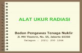 ALAT UKUR RADIASI - hastami.blog.uns.ac.id · ALAT UKUR RADIASI Badan Pengawas Tenaga Nuklir Jl. MH Thamrin, No. 55, Jakarta 10350 Telepon : (021) 230 1266
