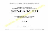 SELEKSI MASUK UNIVERSITAS INDONESIA SIMAK UIpahoa.weebly.com/uploads/5/0/1/0/5010478/__matematika_dasar_simak_ui...Diketahui 263− adalah salah satu akar dari xpxq2 + +=0 , dengan