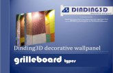grilleboard pattern flyer - dinding3d.files.wordpress.com · DINDING3D decorative wallpanel CV. DA AGUNG LESTARI ( Jl.Pemancar Barat 29, Perum Deppen Seturan,Catur tunggal, Depok,