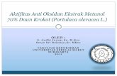Aktifitas Anti Oksidan Ekstrak Metanol 70% Daun Krokot ...farmako.uns.ac.id/perhipba/wp-content/uploads/2012/11/FEK.33.pdf · Fungsi antioksidan krokot terkait dengan kandungan asam