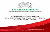 P E R B ARINDO PERBARINDO · 10 AD & ART PERBARINDO 2018 2022 peninjau yang ditetapkan oleh pengurus Dpp. 3 Munas, bertugas untuk : a.Menetapkan dan meninjau kembali (perubahan) Anggaran