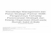 Rumah Sakit di Bali) Kinerja Organisasi (Studi pada Peran ... fileKnowledge Management dan Peran Strategic Partner SDM: Pengaruhnya Terhadap Perencanaan Strategik dan Kinerja Organisasi