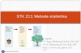 STK 211 Metode statistika - stat.ipb.ac.id 1... · statistika, dan dapat menerapkan beberapa metode statistik sederhana untuk menganalisis data Kelas Paralel: 28 Kuliah: Senin, 15.00-16.40,