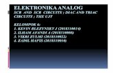 ELEKTRONIKA ANALOG · 2019-06-18 · seperti tabung tiratron.Diac banyak di gunakan dalam rangkaian rangkaian pengendali,penyaklaran, dan pemicu. Diac digunakan tersendiri atau digabungkan