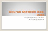 Ukuran Statistik bagi Dataarifelzainblog.lecture.ub.ac.id/files/2012/10/Pertemuan... · 2012-10-15 · Misal : data pendapatan per kapita, data harga, jarak, dll b. Data Kategorik