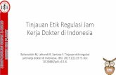 Tinjauan Etik Regulasi Jam Kerja Dokter di Indonesiamkekidi.id/wp-content/uploads/2019/04/BIJAK1/02.2... · mendadak (sidak) di salah satu rumah sakit setelah adanya laporan dari
