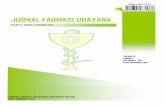JURNAL FARMASI UDAYANA - Universitas Udayana · Jurnal ini memuat bidang khusus di farmasi seperti kimia medisina. l, farmakologi, farmakokinetika, farmakodinamika, analisis farmasi,