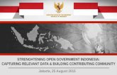 STRENGHTENING OPEN GOVERNMENT INDONESIA: CAPTURING ... · PDF file STRENGHTENING OPEN GOVERNMENT INDONESIA: ... DEMOKRASI (~2001) DESENTRALISASI (~2004) OPEN GOVERNMENT (~2010) ...