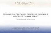 PELUANG CALON-CALON GUBERNUR DAN WAKIL GUBERNUR DI … · Latar Belakang Pemilihan gubernur-wakil gubernur Jawa Barat tinggal sekitar 3 bulan lagi (27 Juni 2018). KPU telah menetapkan