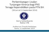 Perkembangan Usulan Tunjangan Kinerja bagi PNS Tenaga ...kms.ipb.ac.id/1776/1/Penjelasan Tukin 11 September 2014-1.pdf · kementerian yang dihadiri oleh Direktur Harmonisasi Peraturan