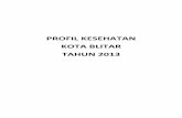 PROFIL KESEHATAN KOTA BLITAR TAHUN 2013 · 2016-05-26 · Profil Kesehatan Kota Blitar Tahun 2013 i Profil Kesehatan disusun untuk memberikan gambaran pencapaian program pembangunan