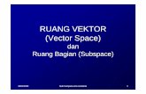 RUANG VEKTOR (V t S )(Vector Space)Catatan : 1 .Jika V mer pakanJika V merupakan r ang ektorruang vektor, anggota- anggota V disebut vektor. 2.Operasi penjumlahan pada V selanjutnya