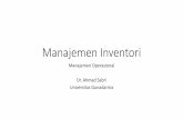Manajemen Inventorisabri.staff.gunadarma.ac.id/Downloads/files/57274/07+Manajemen+Inventori.pdf · EOQ dengan backorder •Terjadi jika perusahaan melakukan pemesanan setelah inventori