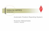 APRS101 - Intro to APRS - UNIKOMsms.unikom.ac.id/taryana/download/aprs/APRS101 - Intro to... · 2010-03-09 · Cara kerja APRS Dengan mode radio ... {GPS: Garmin eTrex. Rev 2.2 -