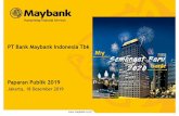 PT Bank Maybank Indonesia Tbk · 2019-12-27 · •Laba bersih setelah pajak dan kepentingan non pengendali (PATAMI) turun sebesar 25,9% YoY menjadi Rp1,1 triliun karena peningkatan