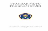 STANDAR MUTU PROGRAM STUDIummi.ac.id/download/download/Standar Mutu Program Studi... · STANDAR MUTU PROGRAM STUDI | 2 6. Program Studi adalah unit pelaksana akademik di fakultas