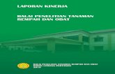 LAPORAN KINERJA BALAI PENELITIAN TANAMAN REMPAH DAN …balittro.litbang.pertanian.go.id/wp-content/uploads/2017/... · 2019-07-10 · Laporan Kinerja Balai Penelitian Tanaman Rempah
