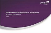 Microtakaful Conference Indonesia Hasyim... · 2017-07-28 · Perlindungan Sahabat Credit life takaful pays a death benefit of outstanding loan coverage –Mode loan = IDR 50 mio