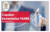 Capaian Kementerian PANRB · 2019-11-21 · pelayanan publik kepada ... • Dinas Dukcapil • Dinas Perizinan, dll. Penataan LNS dilakukan sejak tahun 2014 yang tujuannya adalah