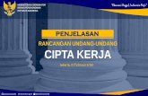 RANCANGAN UNDANG-UNDANG CIPTA KERJA · 2020-02-20 · 5 Rancangan Undang-UndangCipta Kerja KEMENTERIANKOORDINATOR BIDANG PEREKONOMIAN REPUBLIK INDONESIA “Ekonomi Unggul, Indonesia