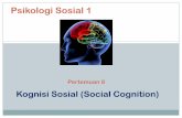 Psikologi Sosial 1 - UPJ · Merupakan salah satu komponen dasar dari kognisi sosial Skema: kerangka mental/kerangka berpikir yang memandu dan membantu kita untuk mengorganisasi informasi