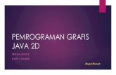 PEMROGRAMAN GRAFIS JAVA 2D · Java 2D Sebenarnya, hampir semua bahasa pemrograman modern memiliki dukungan untuk menggambar di layar, antara lain Java, C/C++, Pascal, Visual Basic,