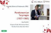 Photo Dosen Perekonomian Terpimpin (1957-1965) · PDF file bidang politik sejak Dekrit Presiden Soekarno tanggal 5 Juli 1959 dan TAP MPRS No.VIII / MPRS / 1959, juga diaplikasikan