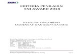 KRITERIA PENILAIAN SNI AWARD 2018 - Home - BSN · 2018-03-07 · Kriteria Penilaian SNI Award 2018 Kategori Organisasi Menengah dan Besar Barang Page 3 A. Kepemimpinan A.1 Visi, Misi