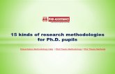 15 kinds of Research Methodologies for PhD Pupils - Phdassistance.com