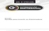 Dossier Ayudas para invertir en Extremadura · 2018-06-25 · Dirección General de Industria, Energía y Minas A) Ayudas destinadas a instalaciones de energías renovables. B) Subvenciones
