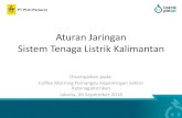Aturan Jaringan Sistem Tenaga Listrik Kalimantan · Pengelola Jaringan dan Operasi Sistem 1. Satu unit APDP di bawah PLN Wilayah Kalbar yang: –melaksanakan pengelolaan dan operasi