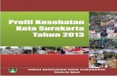 Profil Kesehatan Kota Surakarta Th. 2013 · Untuk lebih meningkatkan mutu Buku Profil Kesehatan Kota Surakarta, sangat diharapkan saran, tanggapan, dan partisipasi dari semua pihak.
