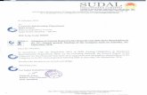 SUDAL§% · 2018-10-10 · "SUDAL§% INDUSTRIES LIMITED Certified for ISO/TS 16949: 2009 8-180 9001:2008, SA 8000: 2008 EMS ISO 14001:2004, BS OHSAS 18001 12007, EnMS 50001: 2011