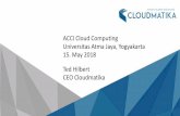 ACCI Cloud Computing Universitas Atma Jaya, Yogyakarta 15 ... · • “High Availability” –Jika 1 server rusak, server yang lain hanya membutuhkan 5-10 detik untuk recovery Infrastruktur