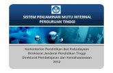 SISTEM PENJAMINAN MUTU INTERNAL PERGURUAN TINGGI - Maluku dan …kopertis12.or.id/wp-content/uploads/2012/11/Diseminasi-SPMPT-201… · PengertianPenjaminan Mutu (2) Penjaminan mutu