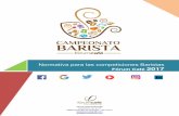 Normativa para las competiciones Baristas 2017 · Fórum Café 2017 Fórum Cultural del Café c/ Botánica, 49 3º-1ª 08908 Hospitalet de Llobregat – Barcelona ... DOSSIER DE PATROCINIO
