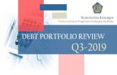 DEBT PORTFOLIO REVIEW Q3-2019 - djppr.kemenkeu.go.id€¦ · DEBT PORTFOLIO REVIEW Q3-2019. Ringkasan Eksekutif Kondisi pasar keuangan di kuartal III tahun 2019 cukup baik ditandai