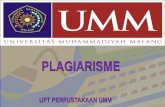 PLAGIARISME - Universitas Muhammadiyah Malangeprints.umm.ac.id/36767/90/PLAGIARISME.pdf · JENIS-JENIS PLAGIASI •Clone: meng-copy karya orang lain, dan diakui sebagai karya miliknya
