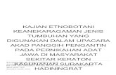 HADININGRAT SEKITAR KERATON JAWA DI MASYARAKAT PADA ...eprints.undip.ac.id/78552/1/12_Turnitin.pdf · untuk mengetahui jenis tumbuhan yang digunakan dalam upacara akad dan panggih