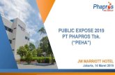 PUBLIC EXPOSE 2019 PT PHAPROS Tbk....PHAPROS INDOFARMA Phapros menempati peringkat 38 dan memiliki diatas 1.2% dari total pasar farmasi Indonesia Based on Combined Data IPA + IHPA