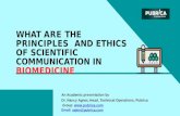 What are the principles and ethics of scientific communication in biomedicine? – Pubrica