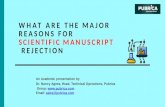 What are the major reasons for scientific manuscript rejection? – Pubrica